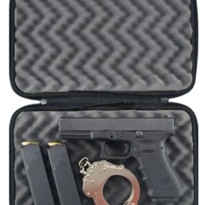 Estuche Gun Case Termoformado Porta Armas Houston 4 Pulgadas Super Acolchado Negro