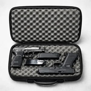 Estuche Gun Case Termoformado Porta Armas Houston 4 Pulgadas Super Acolchado Negro